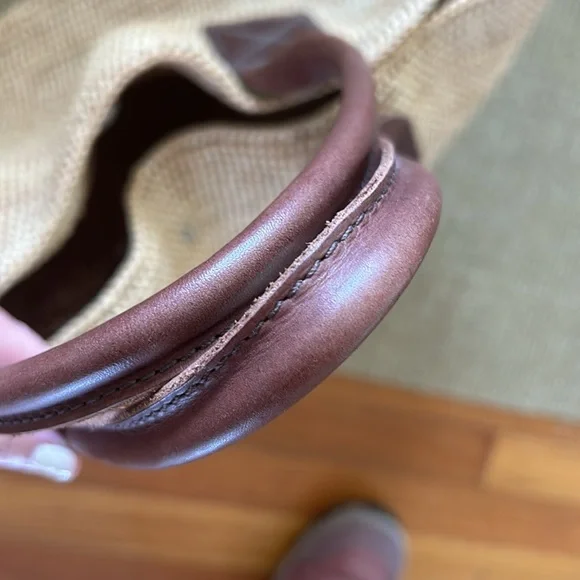 Helen Kaminski Raffia Leather Trim Tote - Picture 6 of 7